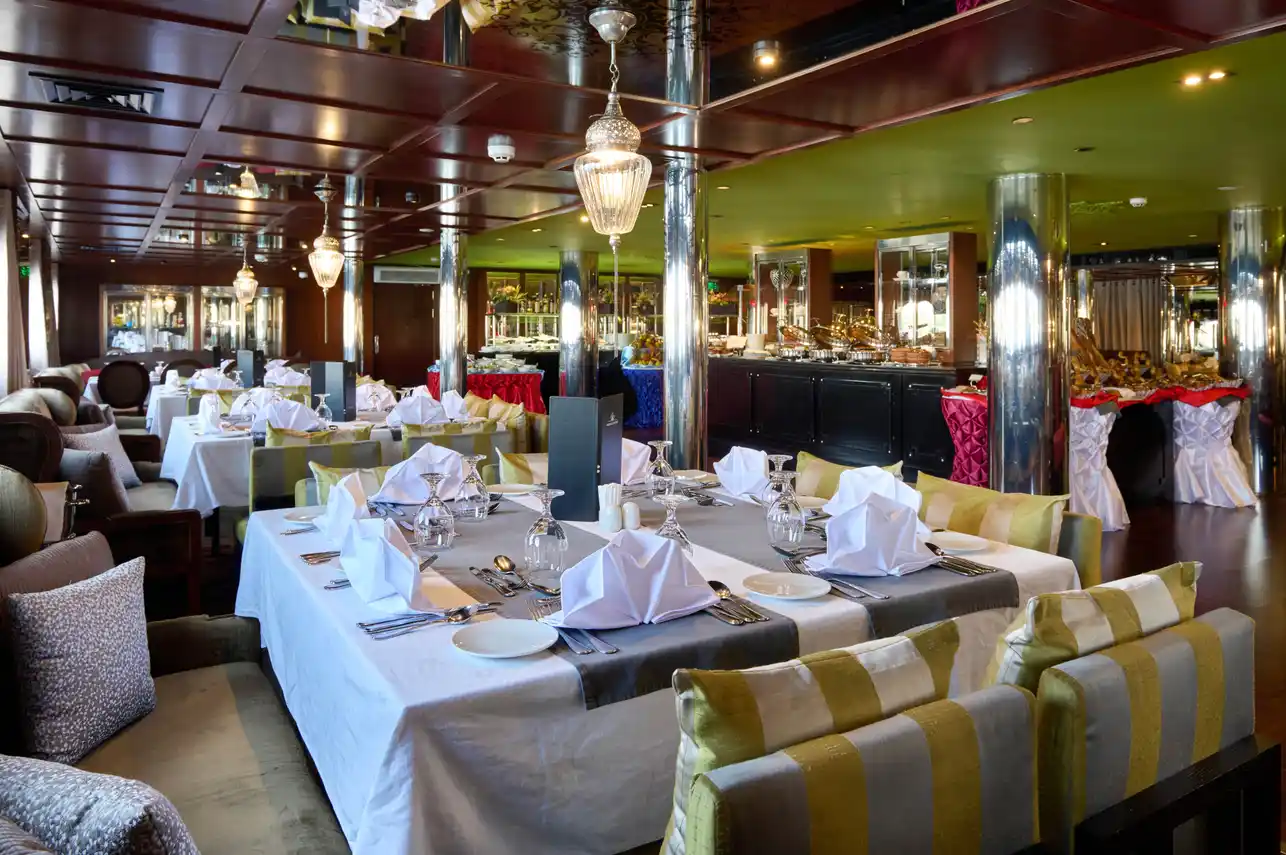 Restaurant aboard the M.S. Mayflower Nile Cruise Nile cruise